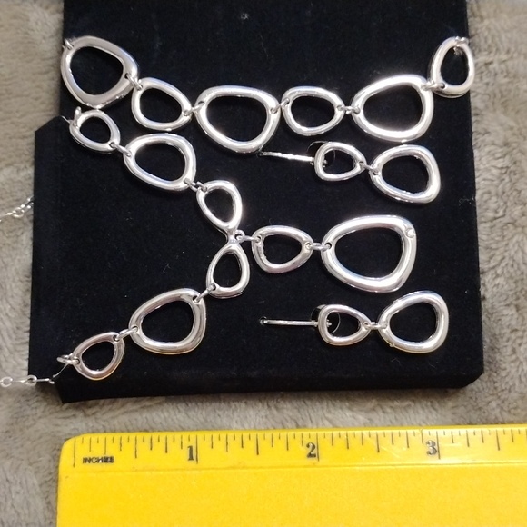 SAQ 3pc Earrings Necklace Bracelet Vintage - Picture 7 of 8